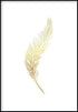 Plume d'or véritable Poster